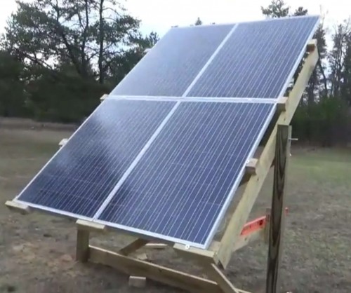 Adjustable solar panel rack mount