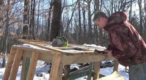 Building the framing for my tiny house loft office wall