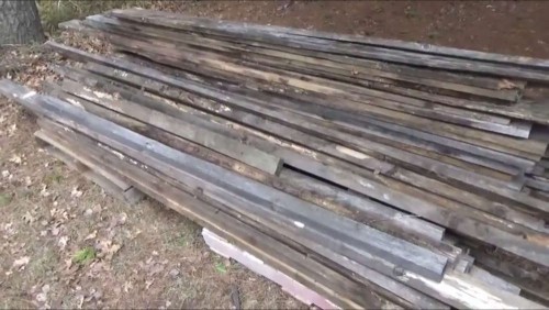 Lumber for building our walk in chicken coop