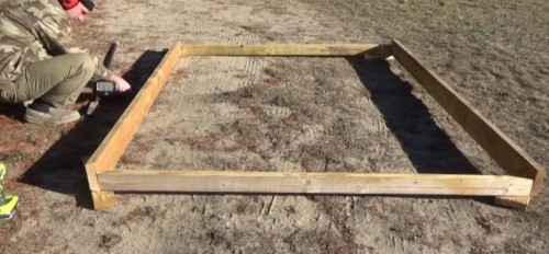 Making the solar panel rack frame