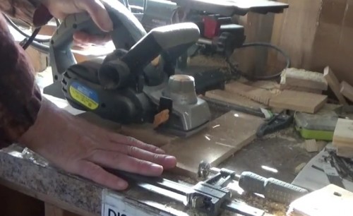Hand planing small pieces of wood