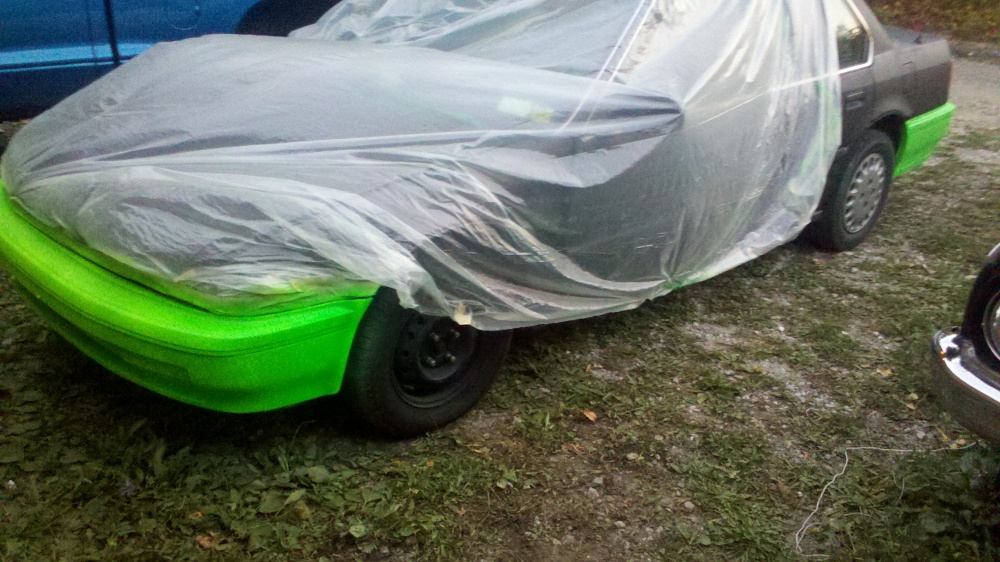 DIY car spray painting project
