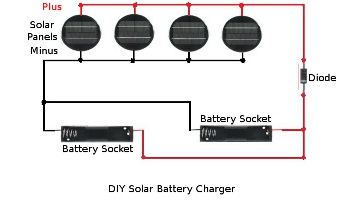 Homemade solar battery charger schematic diagram