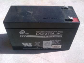 Use a 12 volt battery for backup power