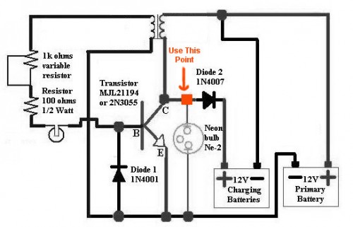 The red dot on the above diagram is where I put the extra diode