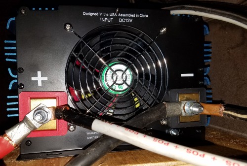 Connecting the power inverter wires