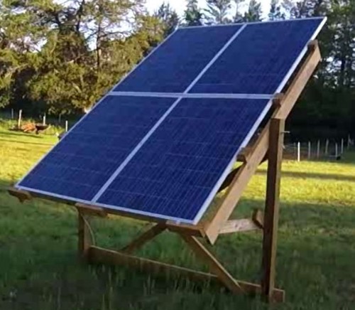 Off grid solar power array