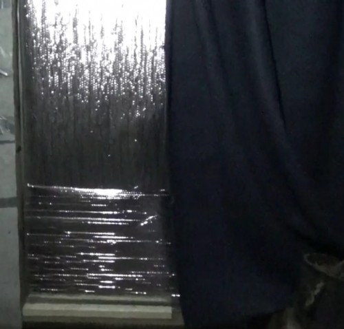 Radiant Barrier On Greenhouse Door Reduces Heat Loss