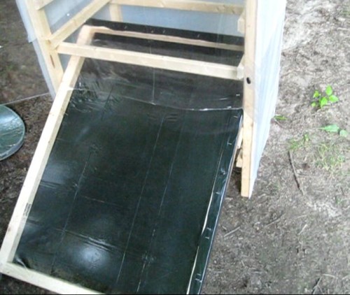 Finished solar heater for the solar dehydrator The solar heater for your solar dehydrator
