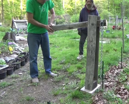 Trying Homemade T Fence Post Puller