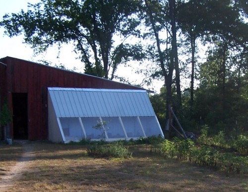 A lean-to greenhouse requires less building materials and retains more heat A lean-to greenhouse requires less building materials and retains more heat