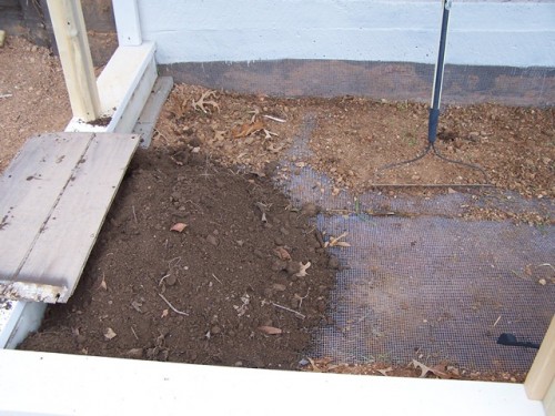 The first load of topsoil The first load of topsoil