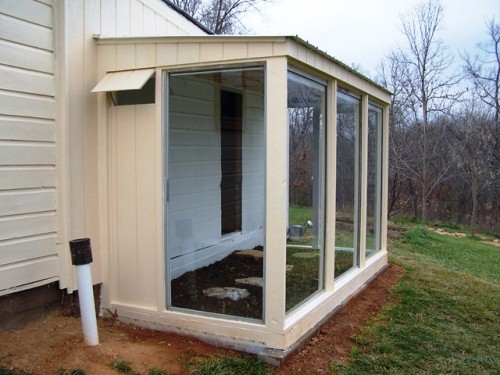 The nearly-finished greenhouse ready for planting The nearly-finished greenhouse ready for planting
