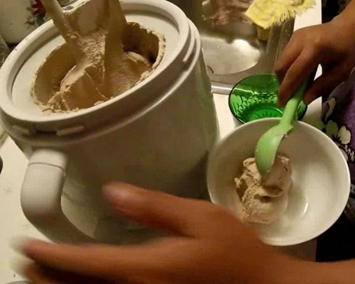 Homemade ice cream using Donvier ice cream maker