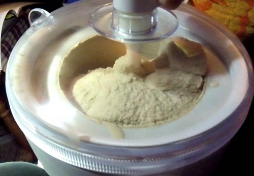 Making homemade ice cream