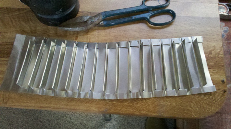 Cutting the diy heat exchanger fins for mounting
