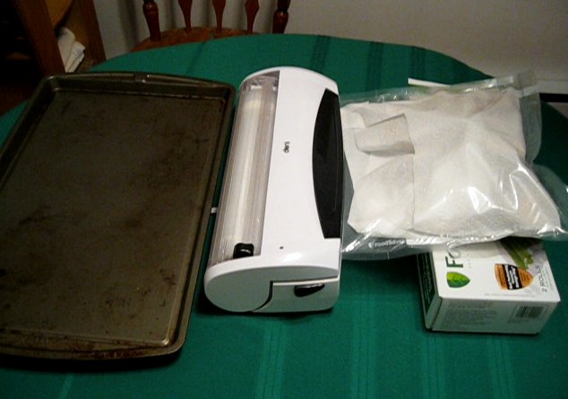 Place the bag level with the vacuum sealer machine