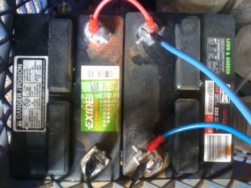 Old Lawn Mower Batteries that were restored with radiant energy
