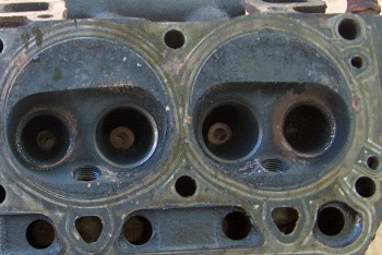 View of engine valve seats