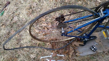 Adding the generator drive belt to the bike