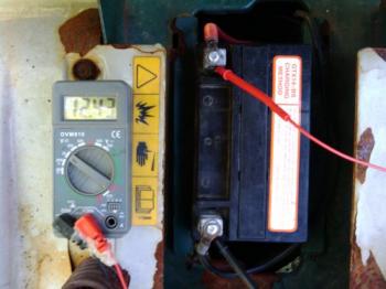 Restored lead acid lawn mower battery